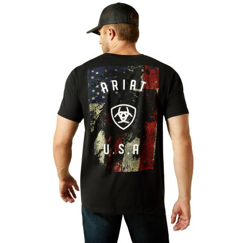 Mens Faded Bull T-Shirt BLK