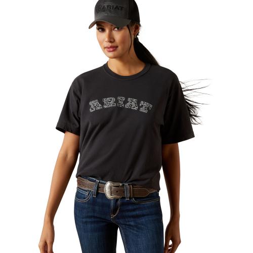 Womens Boot Stitch T-Shirt BLK