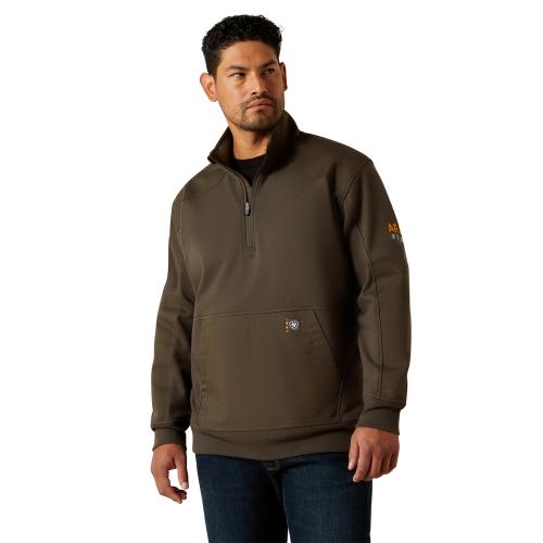 Mens Duracanvas 1/4 Zip EARTH