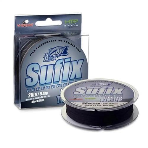 Sufix V-coat Tip-up 50yd Blk 20#