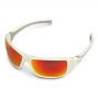 White Ice Orange Mirror Glasses