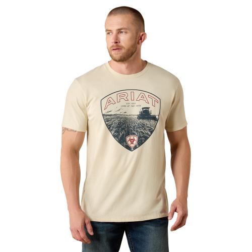 Mens Land of Free Farm Shirt NAT