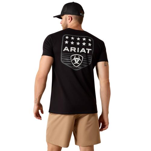 Mens Patriotic Badge T-Shirt BLK