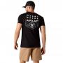 Mens Patriotic Badge T-Shirt BLK