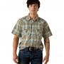 Mens Snap Hawk Plaid Shirt BRNTP