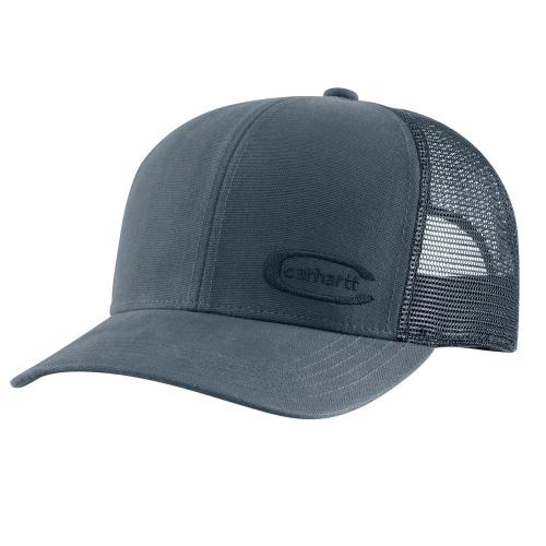 Canvas Mesh-Back Embossed Cap IB