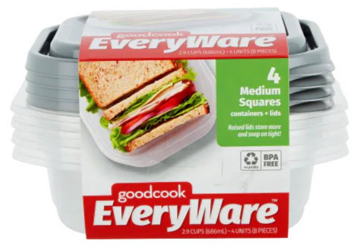 Square Med 4ct Container