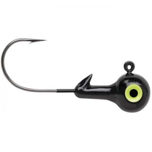 Hard Ball Jighead 1/32oz Blk 6pk