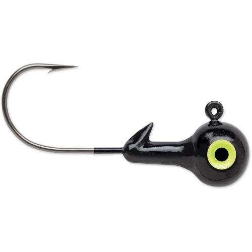 Hard Ball Jighead 1/4oz Blk 4pk