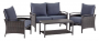 Chair Set Alum Blu 4pc