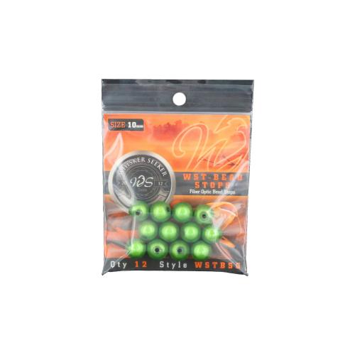 Sinker Slide Bead Stop Green 12p