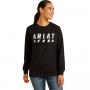 Womens Ariat Logo T-Shirt BLK