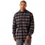 Mens Flannel DS LS Work Shirt BK