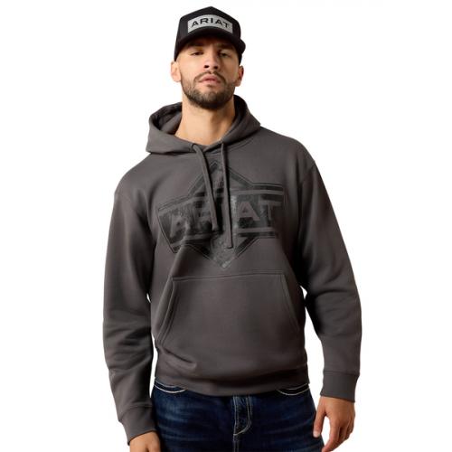 Mens Leather Diamond Hoodie DS