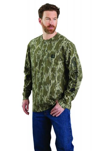 Mens Dearborn LS Camo Pocket T