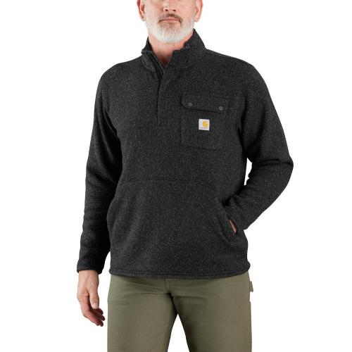 Mens Fleece 1/4Zip Pocket Swt BK