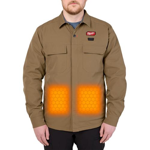 Mens M12 Heated Shirt Jacket KHK